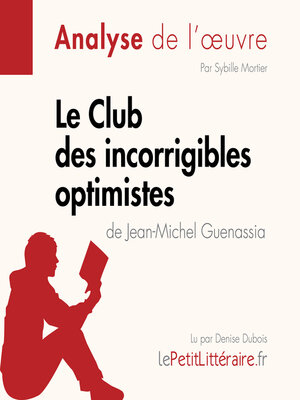 cover image of Le Club des incorrigibles optimistes de Jean-Michel Guenassia (Fiche de lecture)